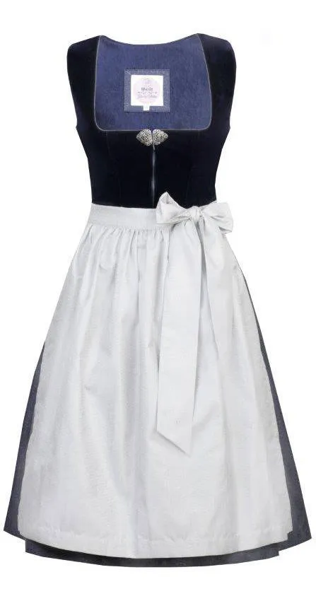 trachten-benkert-heidi-dirndl-deep-ocean-blue-silber image 1