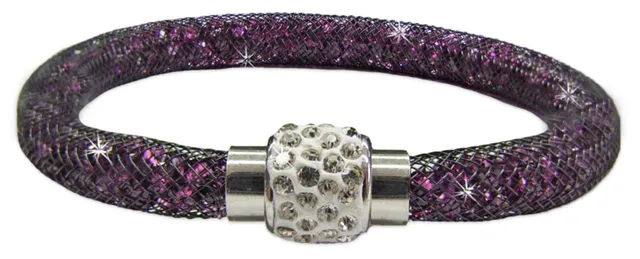 trachtenland-stardust-armband-einreihig-glitzerkristalle-lila image 1