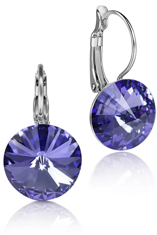 luisia-ohrringe-rivoli-12-mm-tanzanite-mit-swarovski-kristallen image 1