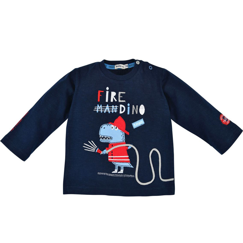 trachtenland-bondi-baby-langarmshirt-fire-dino-91431-navy image 1
