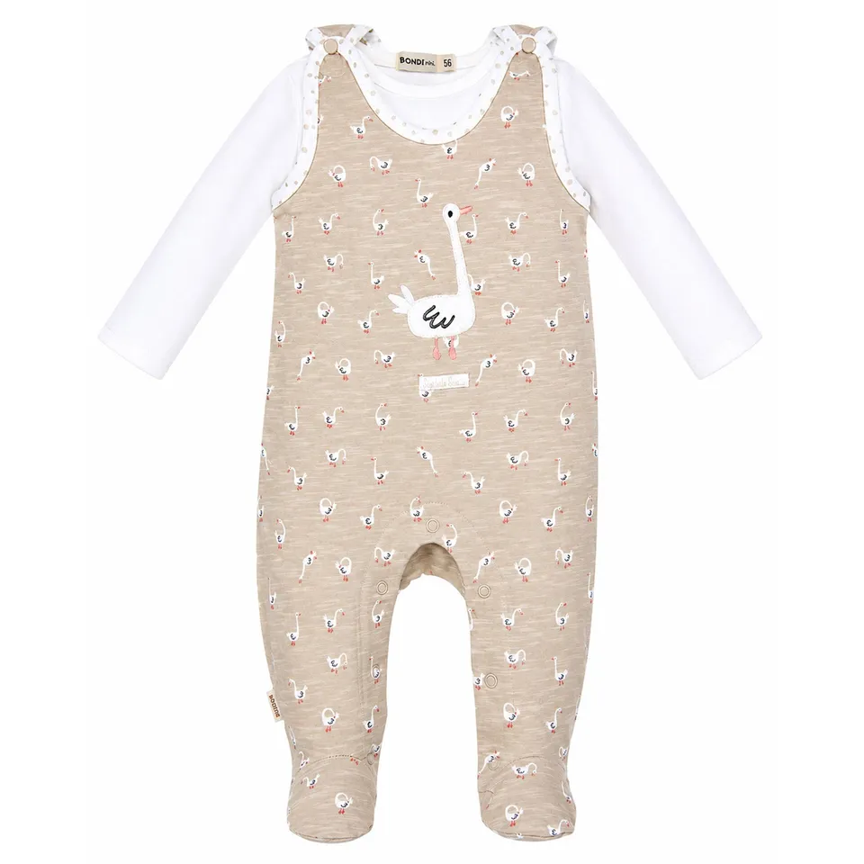 bondi-baby-strampler-g-nschen-93959-langarm-gans-allover-beige image 1