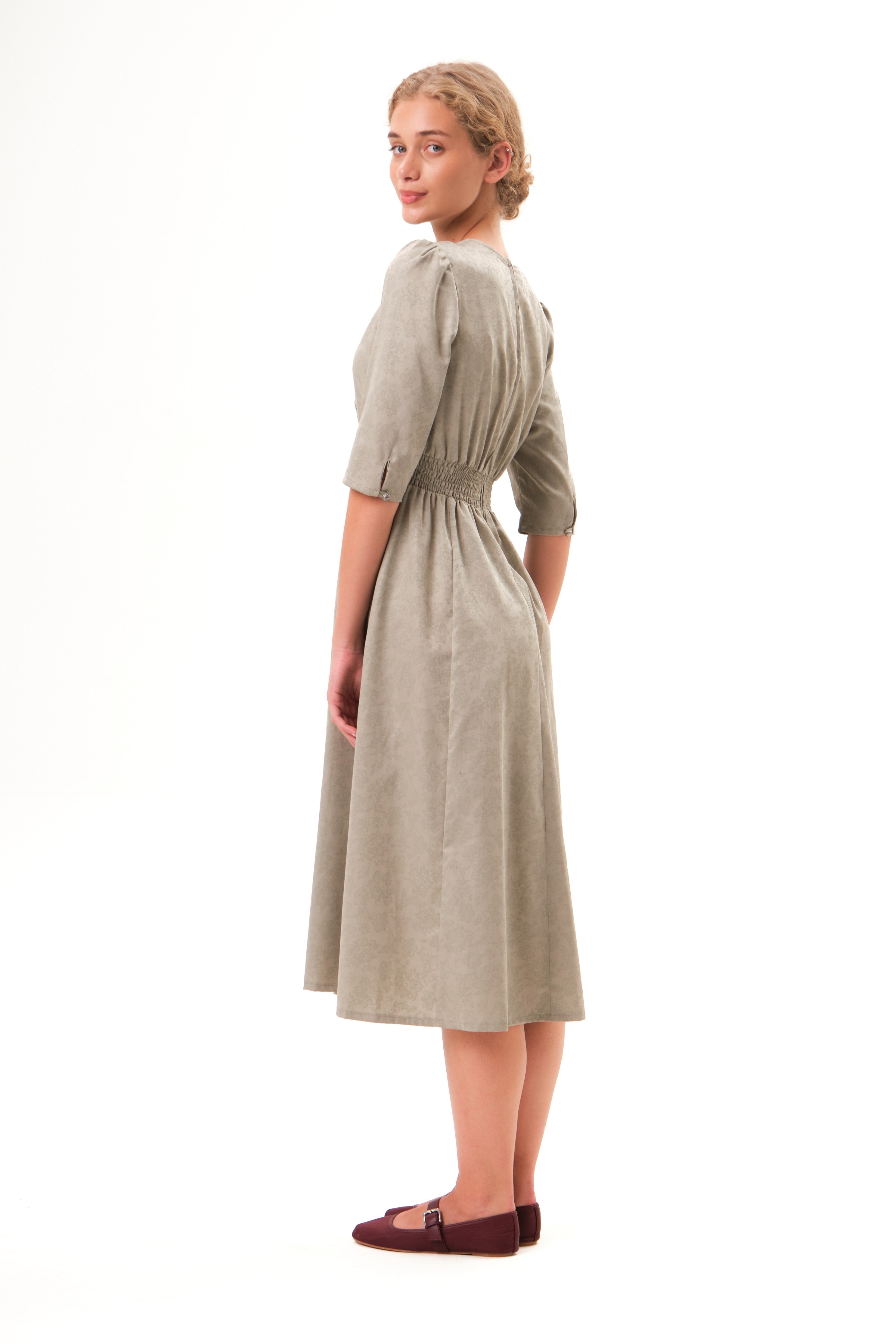felicitas-damen-kleid-kathena-baumwolle-mit-3-4-rmel image 3