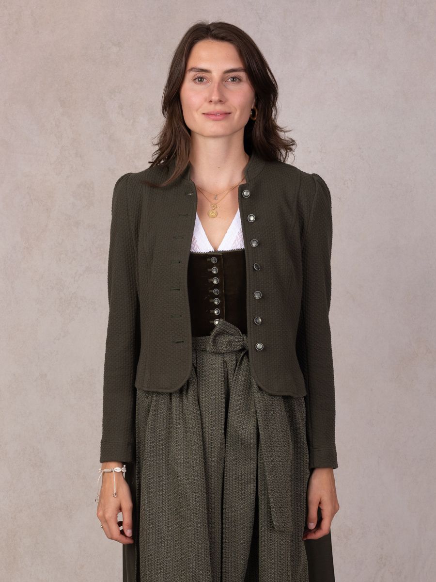 heimatgl-ck-blazer-charlotte-trachtenjanker-olivgr-n-puff-rmel image 2