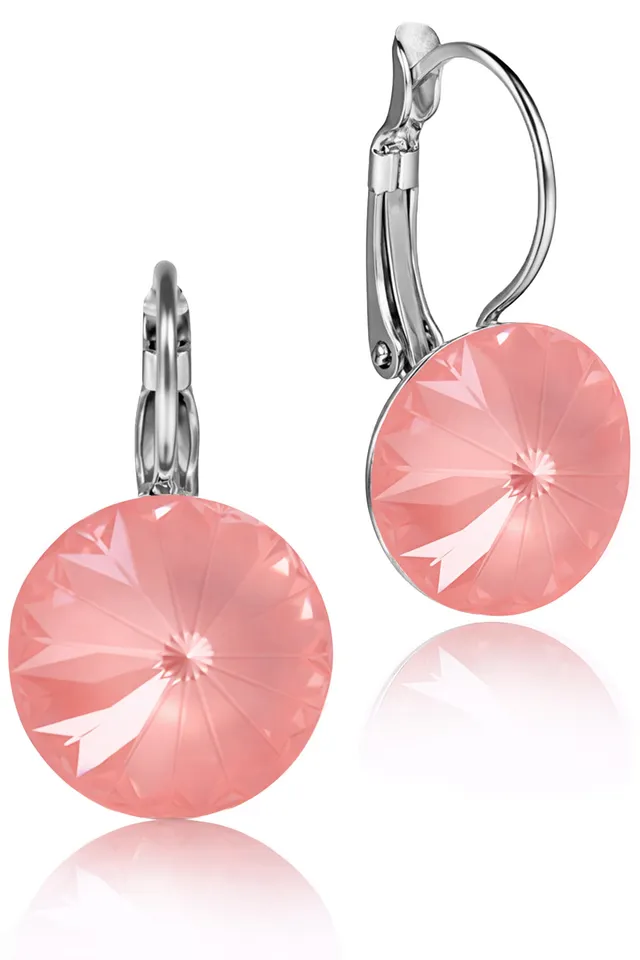 trachtenland-luisia-rivoli-ohrringe-swarovski-14-mm-matt-flamingo image 1