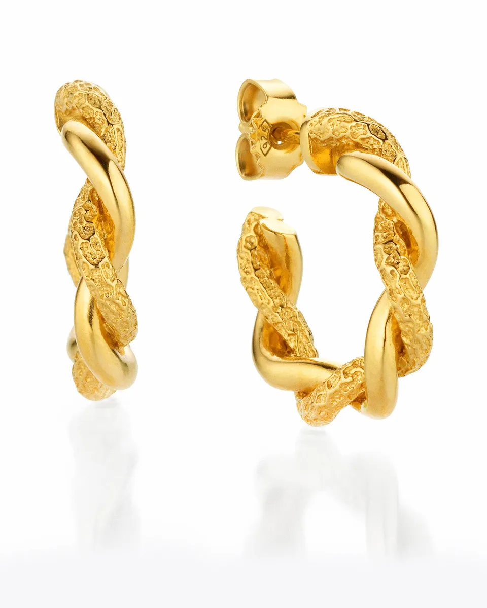 heimatgl-ck-creole-penelope-gold-braided-gold-vermeil-ohrringe image 1