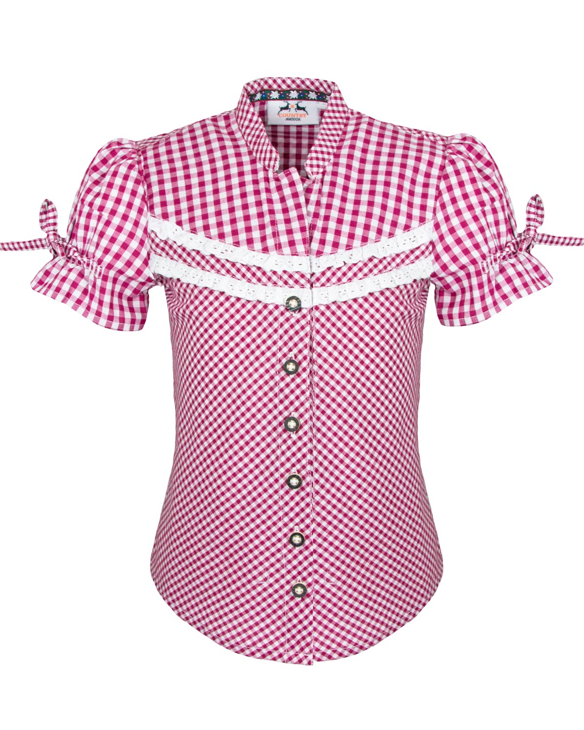 trachtenland-maddox-kinder-trachten-bluse-emma-beere-kariert-trachtenbluse image 1