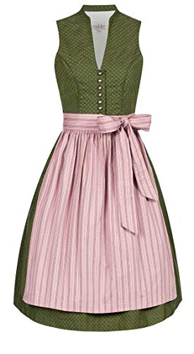 n-bler-dirndl-damen-rita-weinrot-rosa-60-cm-inkl-sch-rze-vintage-hochgeschlossen image 8