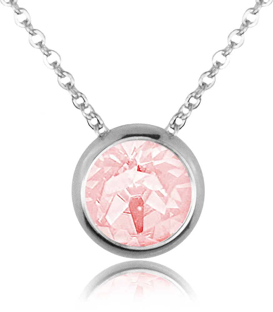 luisia-halskette-ciri-mit-premium-kristallen-11-mm-silber-light-rose image 1