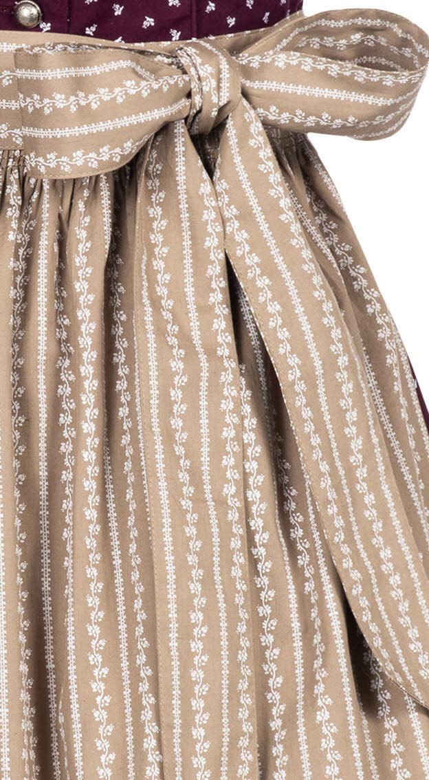 n-bler-dirndl-rita-weinrot-beige-hochgeschlossen-vintage image 4