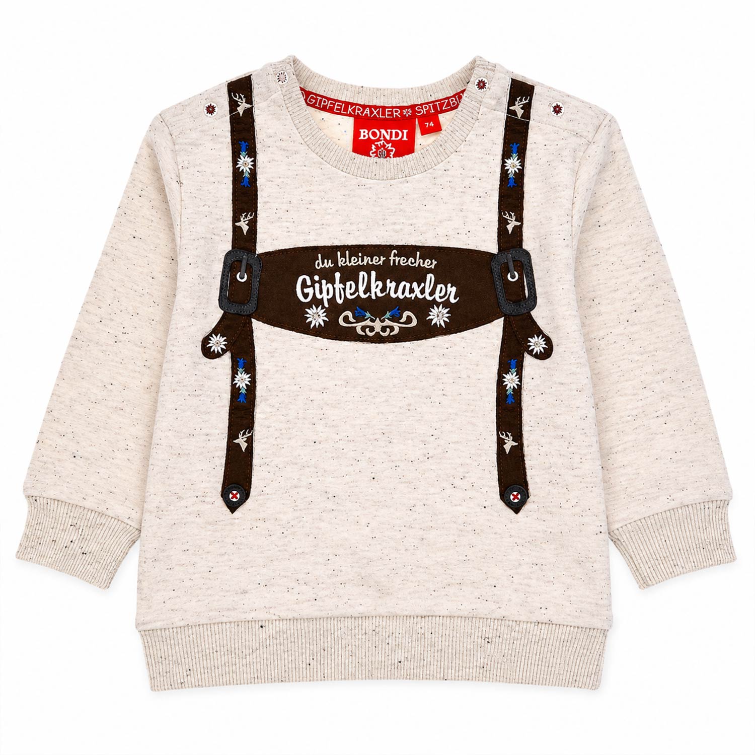 trachtenland-bondi-jungen-sweatshirt-gipfelkraxler-91835-beige-melange image 1