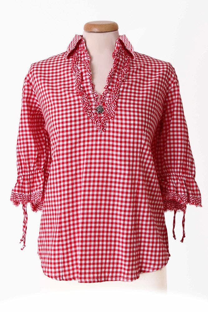 n-bler-trachtenbluse-mariandl-rot-wei-karo-arm-crushed-look-gro-e-gr-en image 4