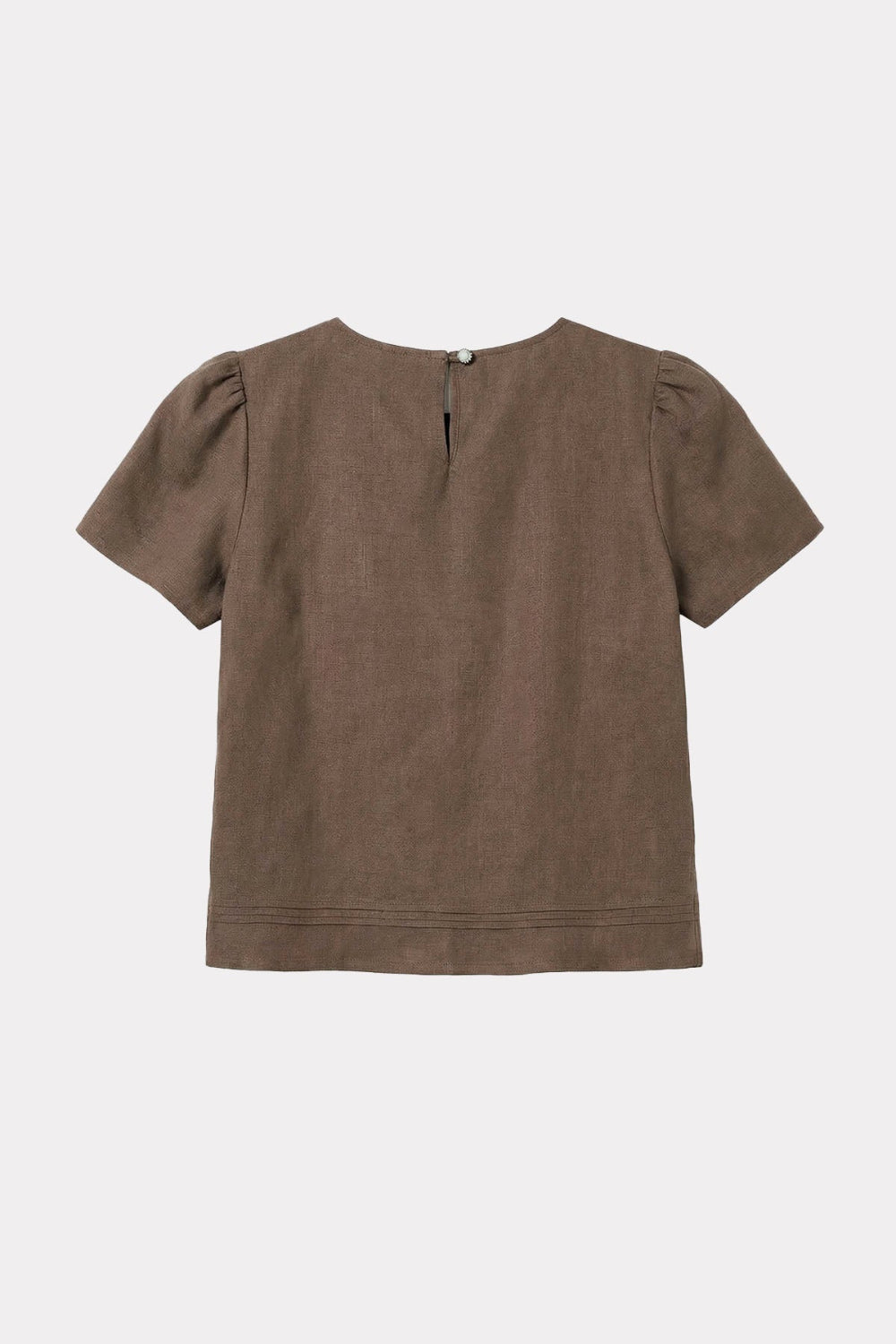 felicitas-damen-bluse-bena-leinen-kurzarm-mit-biesen image 2