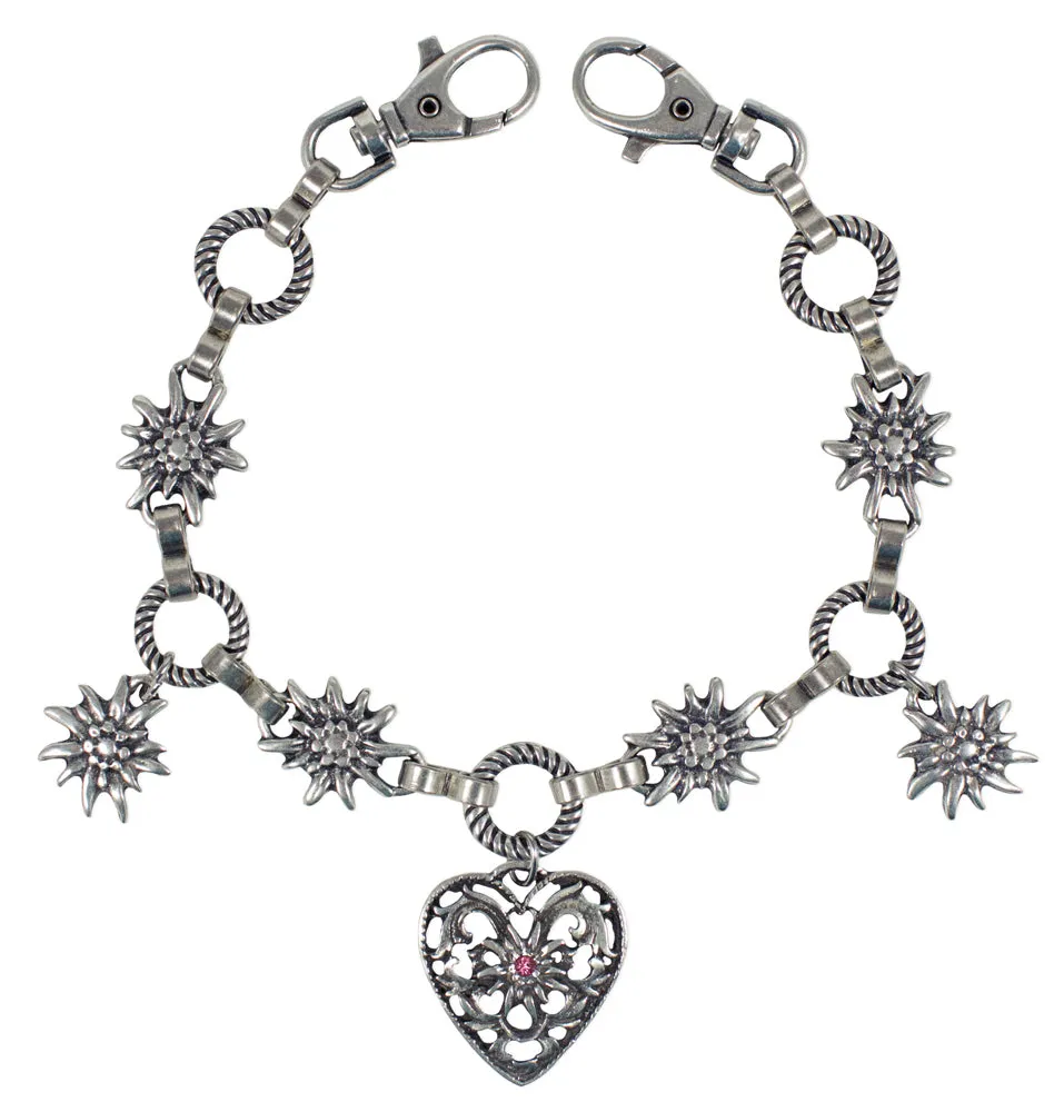 trachtenland-charivari-kette-mit-herz-pink-dirndlschmuck image 1
