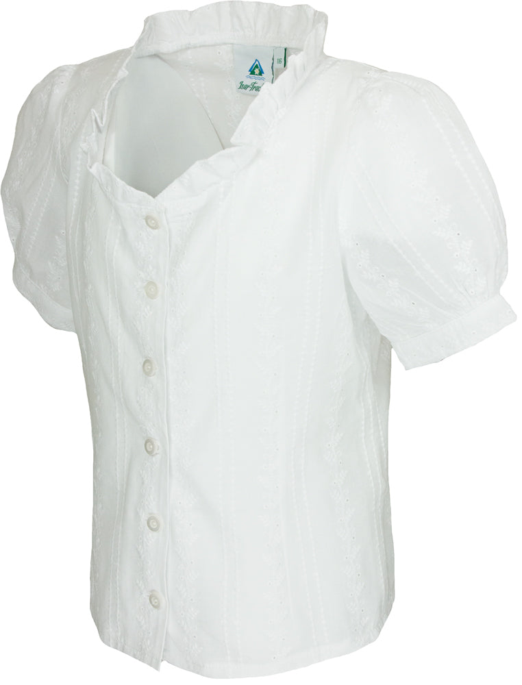 isar-trachten-kinder-bluse-marie-mit-stickerei-kurzarm-wei image 2