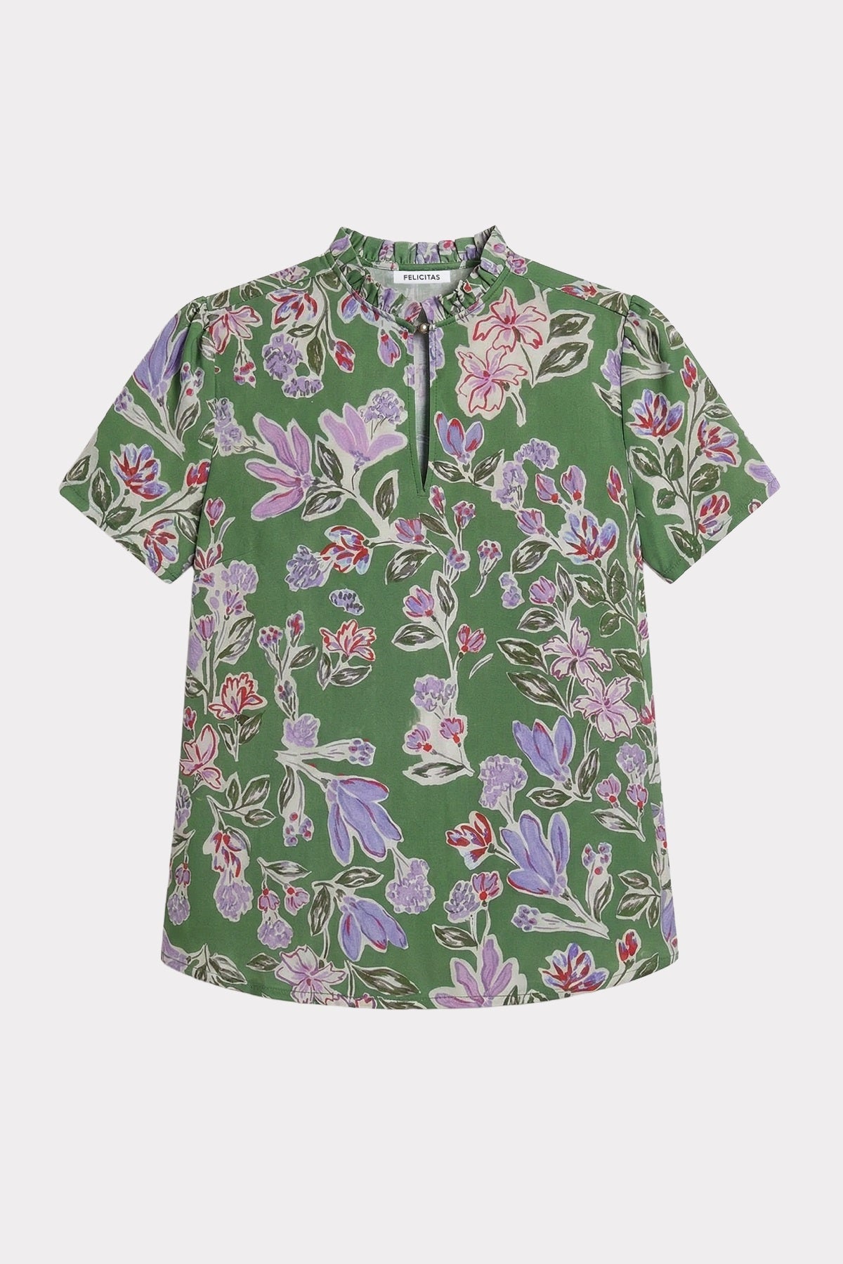 felicitas-bluse-banu-damen-kurzarmbluse-viskose-floral image 1