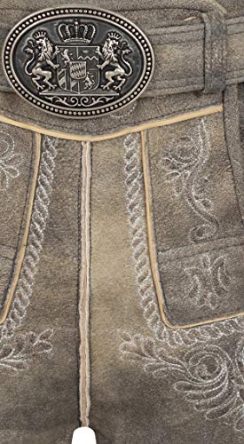 n-bler-lederhose-kurz-adam-in-grau image 7