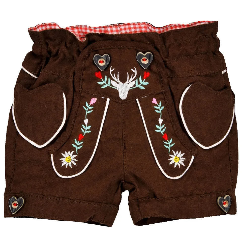 trachtenland-bondi-m-dchen-kunstleder-shorts-hirsch-86855-braun-shorts image 1