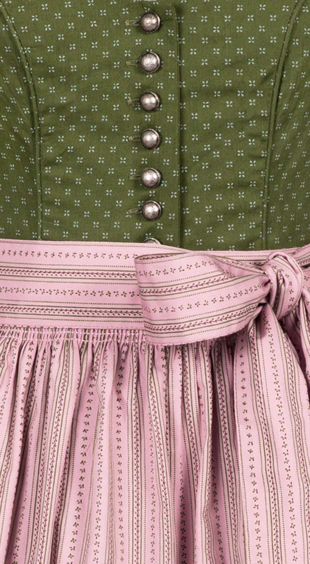 n-bler-dirndl-damen-rita-weinrot-rosa-60-cm-inkl-sch-rze-vintage-hochgeschlossen image 3