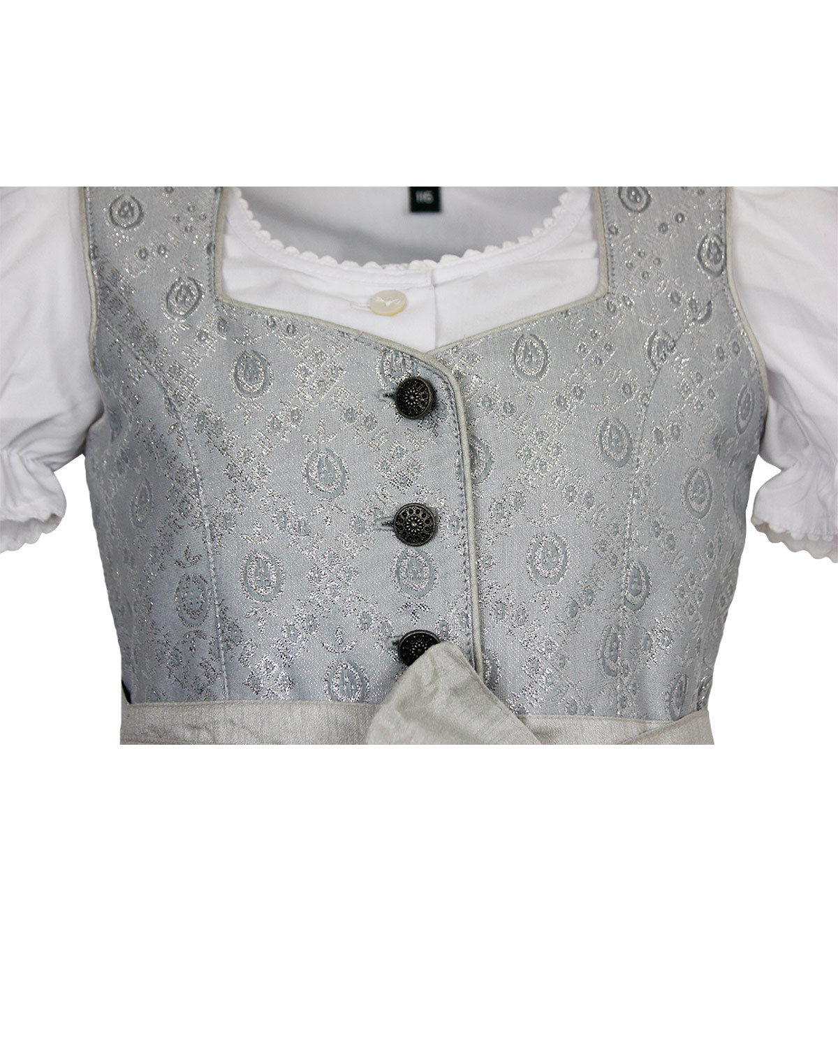 maddox-kinder-dirndl-gabriella-3-tlg-silber-glitzer-mit-bluse image 5