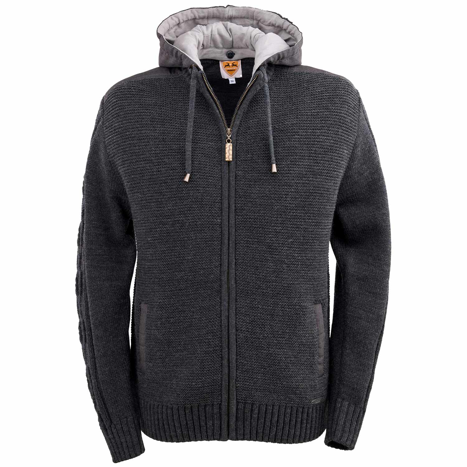 trachtenland-maddox-herren-trachten-strickjacke-bruneck-mit-kapuze-anthrazit image 1
