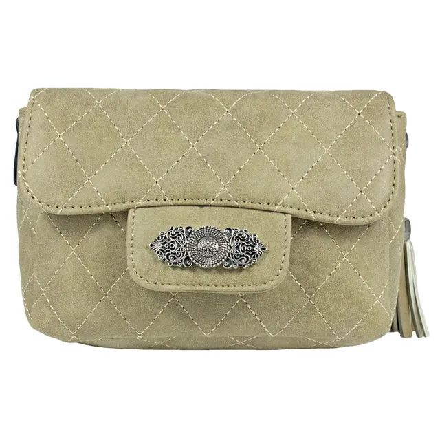 trachtenland-alessia-gesteppte-handtasche-mit-applikation-taupe image 1