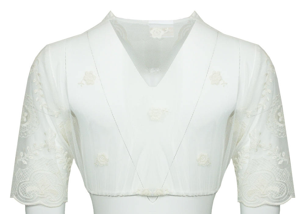 pierre-marcel-dirndlbluse-marie-spitze-v-ausschnitt-creme image 2