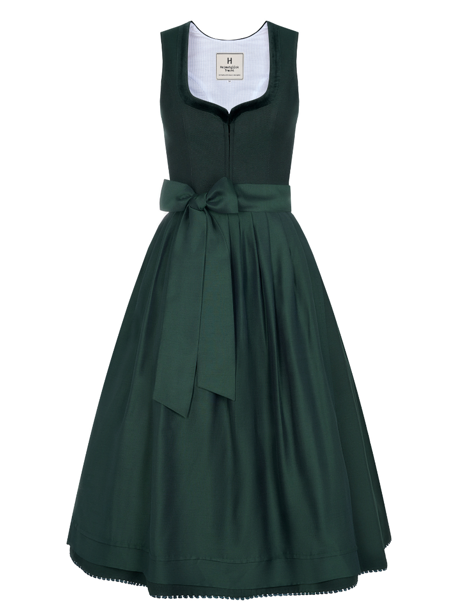 heimatgl-ck-dirndl-josephine-tanne-leinendirndl-mit-samtblende image 1