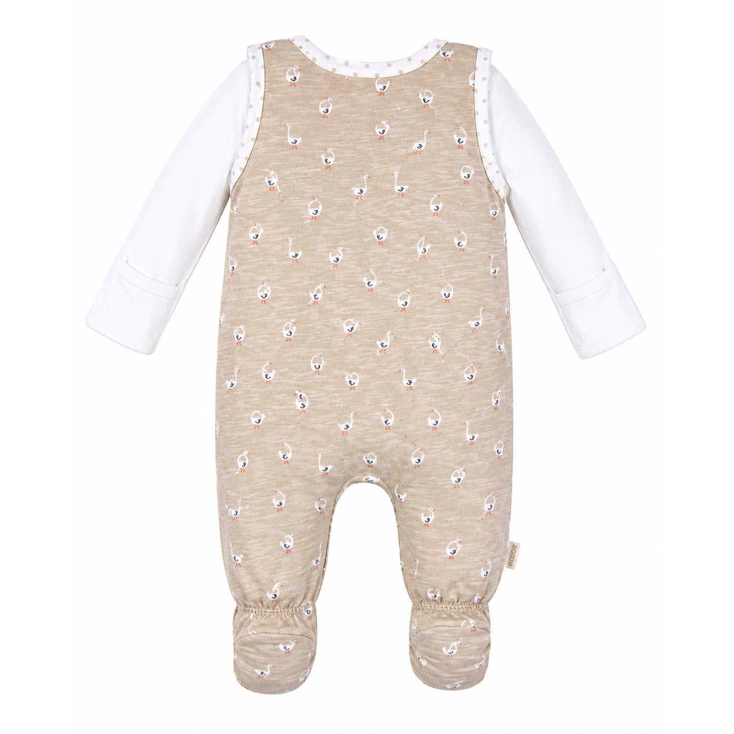 bondi-baby-strampler-g-nschen-93959-langarm-gans-allover-beige image 2