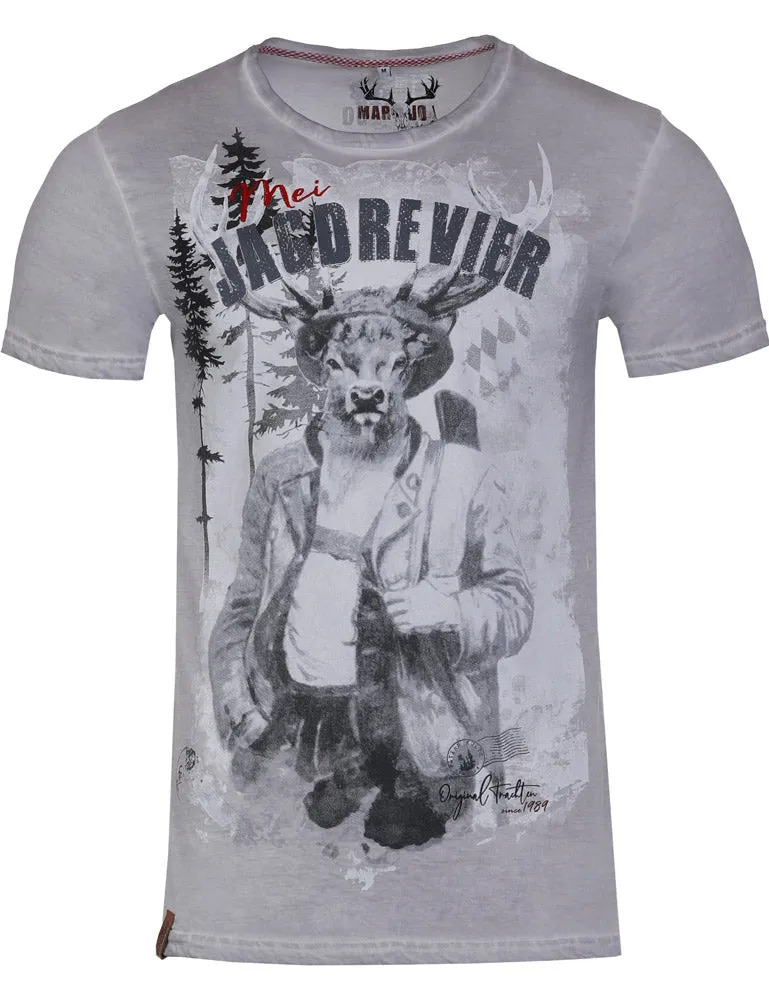marjo-herren-trachtenshirt-eberhard-hirschmotiv-mittelgrau image 1