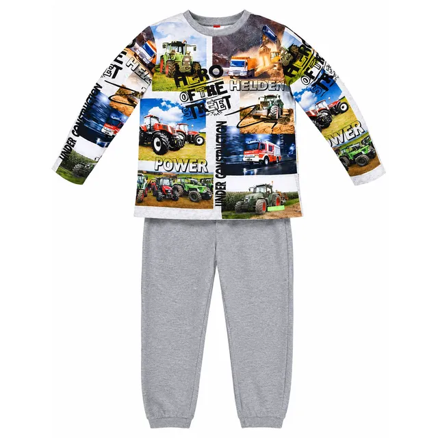 bondi-jungen-pyjama-hero-of-the-street-33170-2-tlg-grey-melange image 1