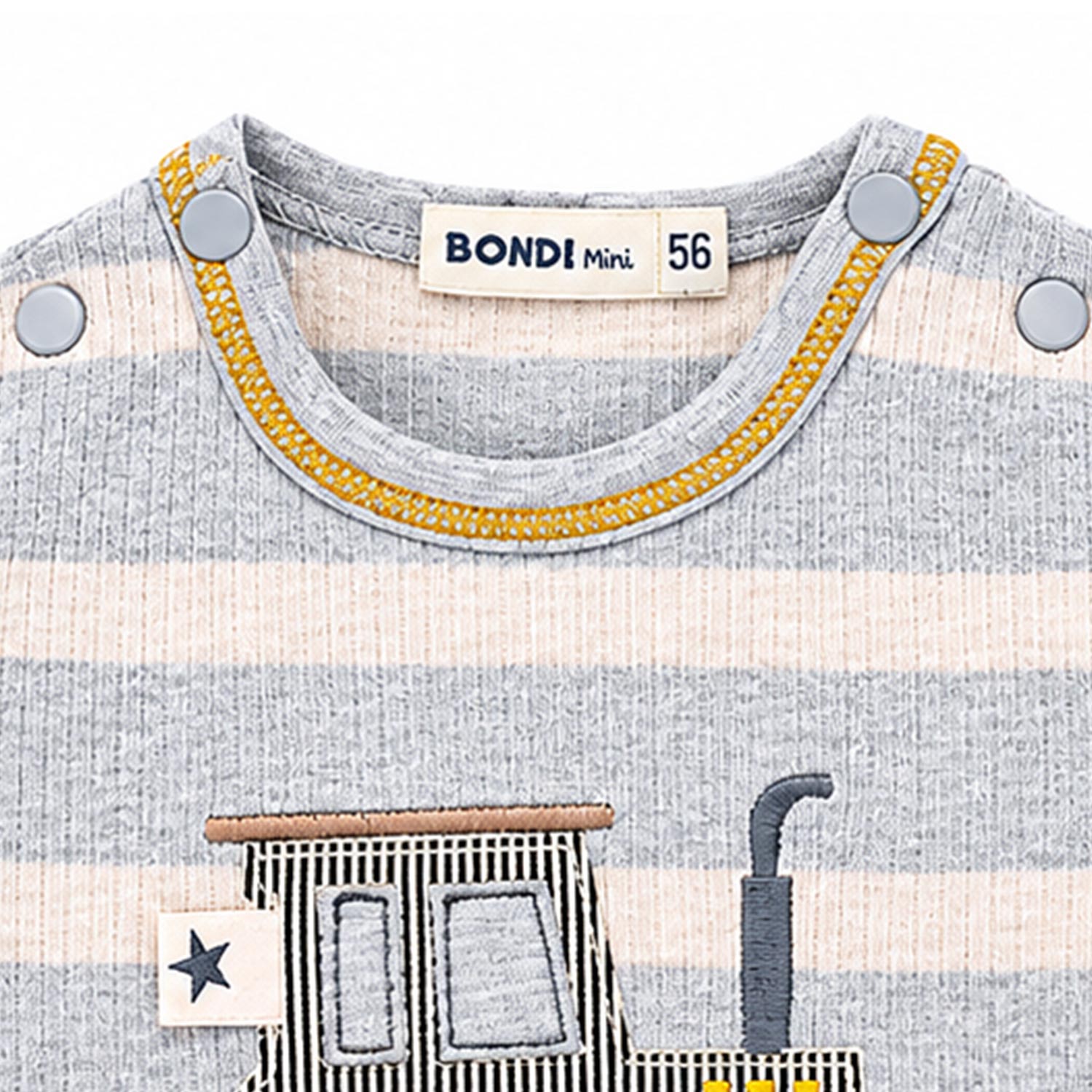 bondi-baby-jungen-langarmshirt-team-daddy-94051-stripe-grey-beige image 7