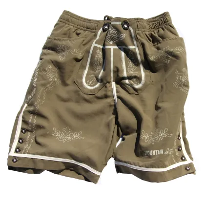 trachten-benkert-bermuda-badehose-olive-polyester image 1
