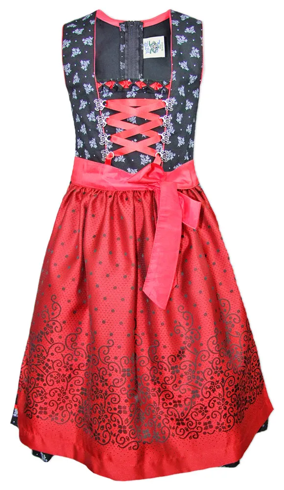 trachtenland-isar-trachten-jugend-dirndl-ava-2-tlg-schwarz-rot image 1