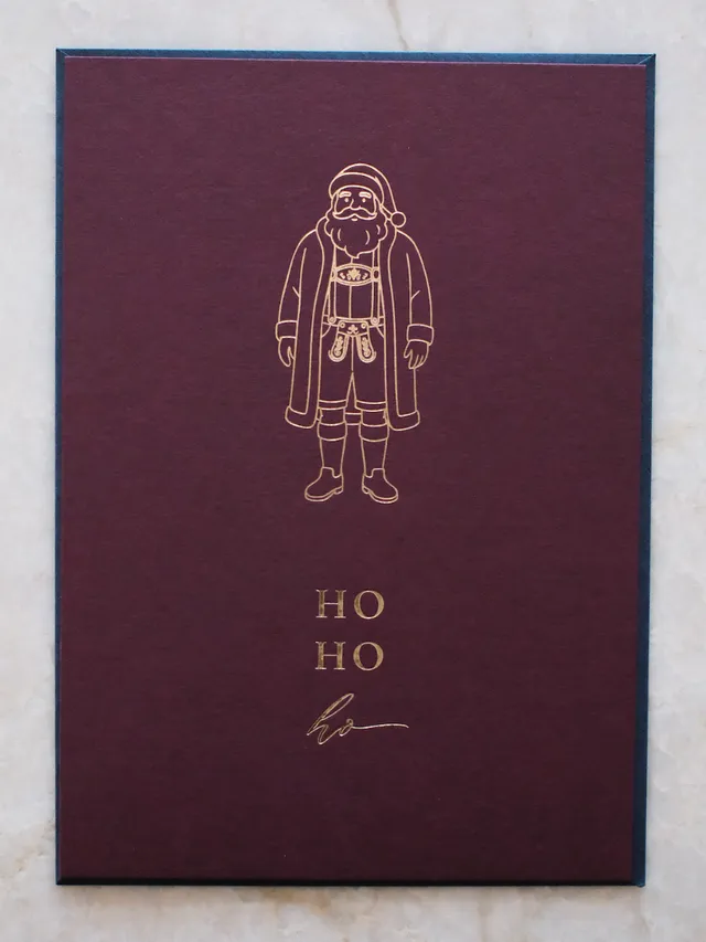 heimatgl-ck-weihnachtskarte-nikolaus-lederhose-postkarte image 1