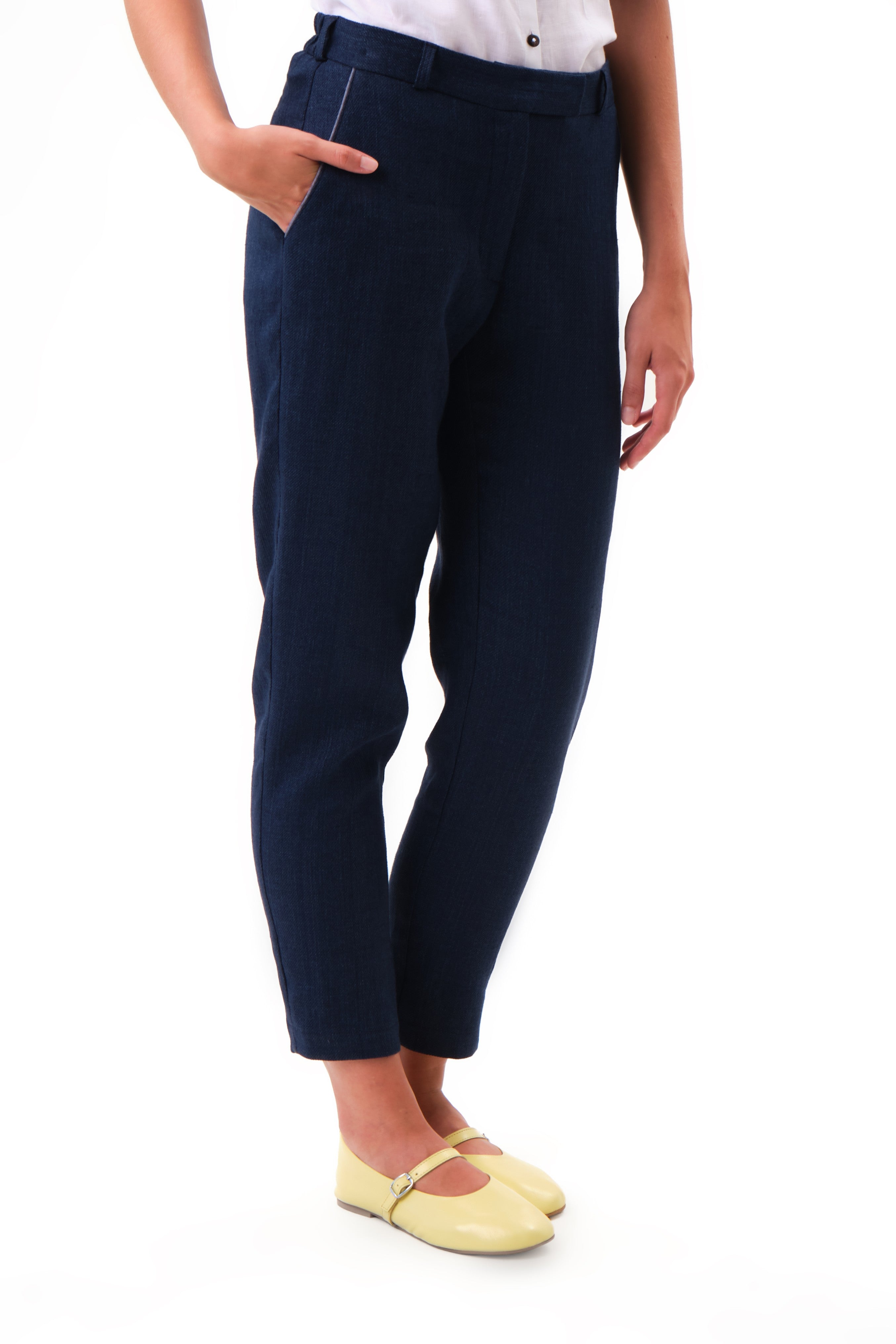 felicitas-damen-hose-halea-leinen-stretch-sommerhose image 3