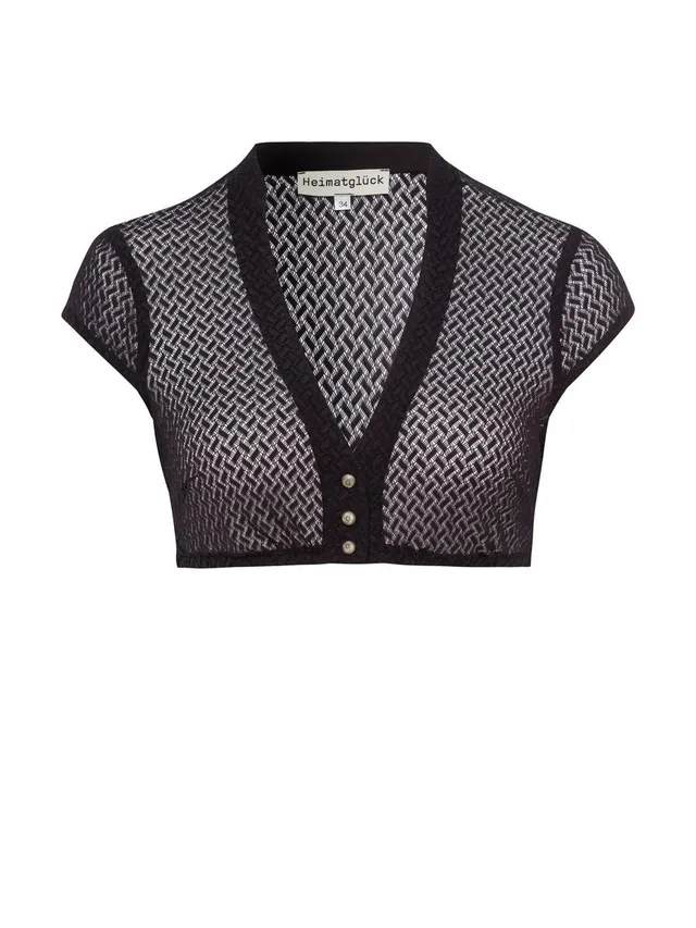 heimatgl-ck-bluse-lisl-kurzarm-schwarz-mit-spitze image 1
