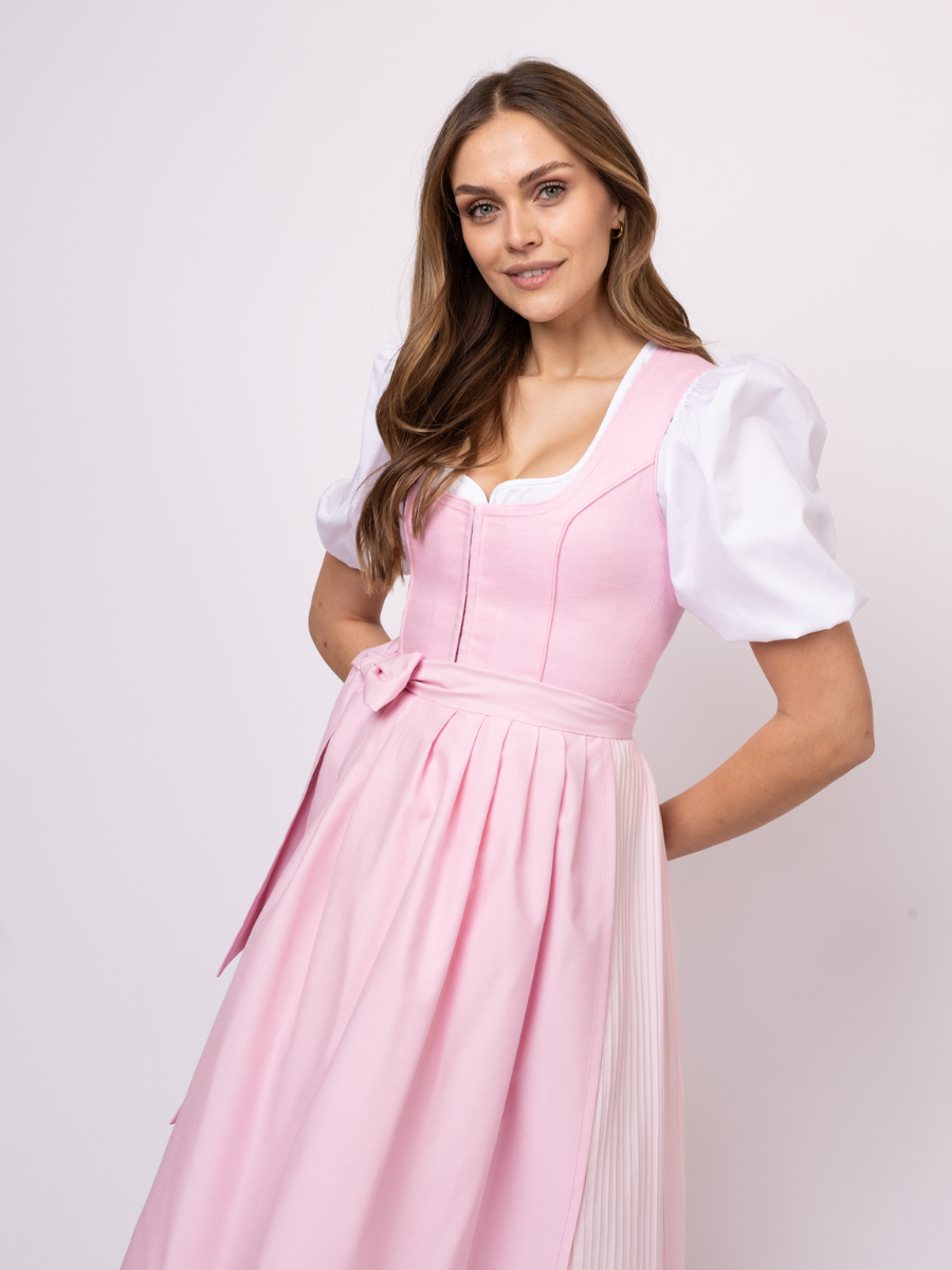 heimatgl-ck-dirndl-rosa-leinendirndl-mit-plisseerock image 2