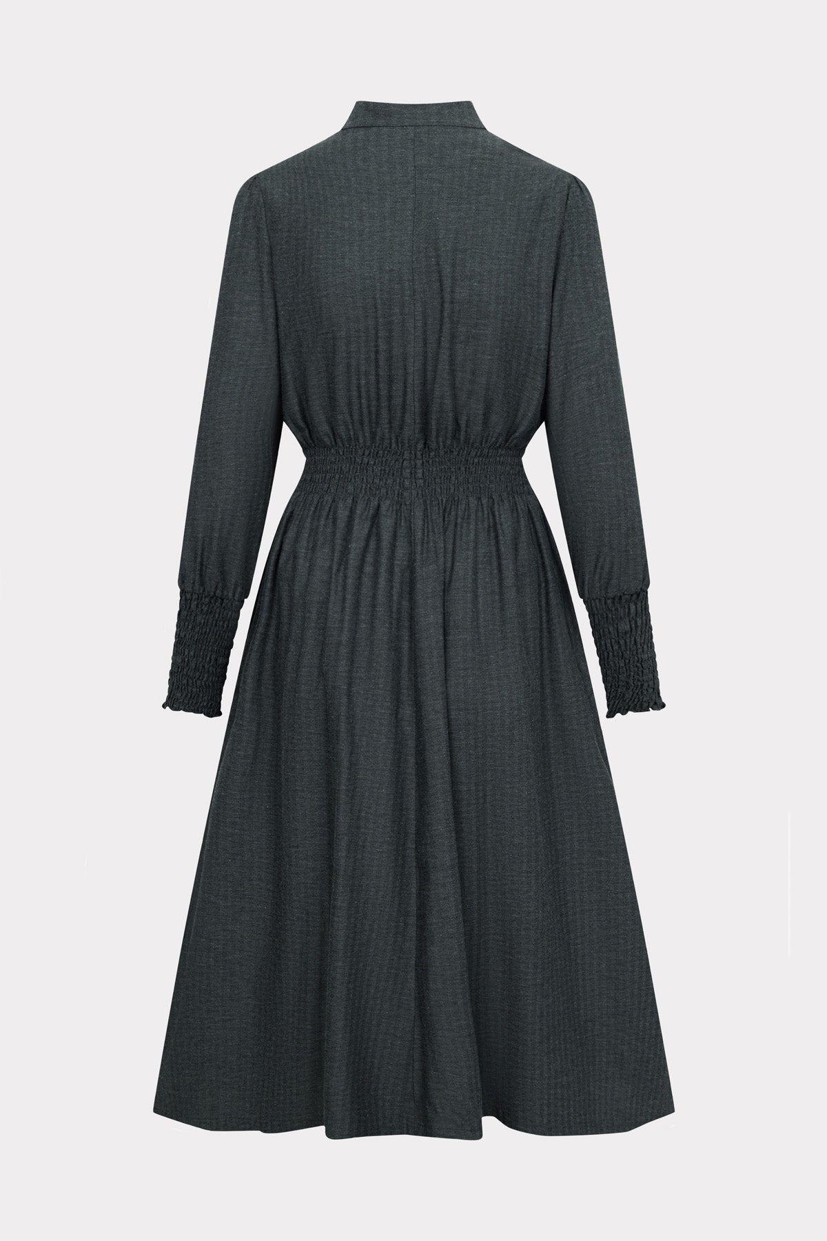 felicitas-kaylie-damen-flanellkleid-langarm-mit-smok-taille image 4