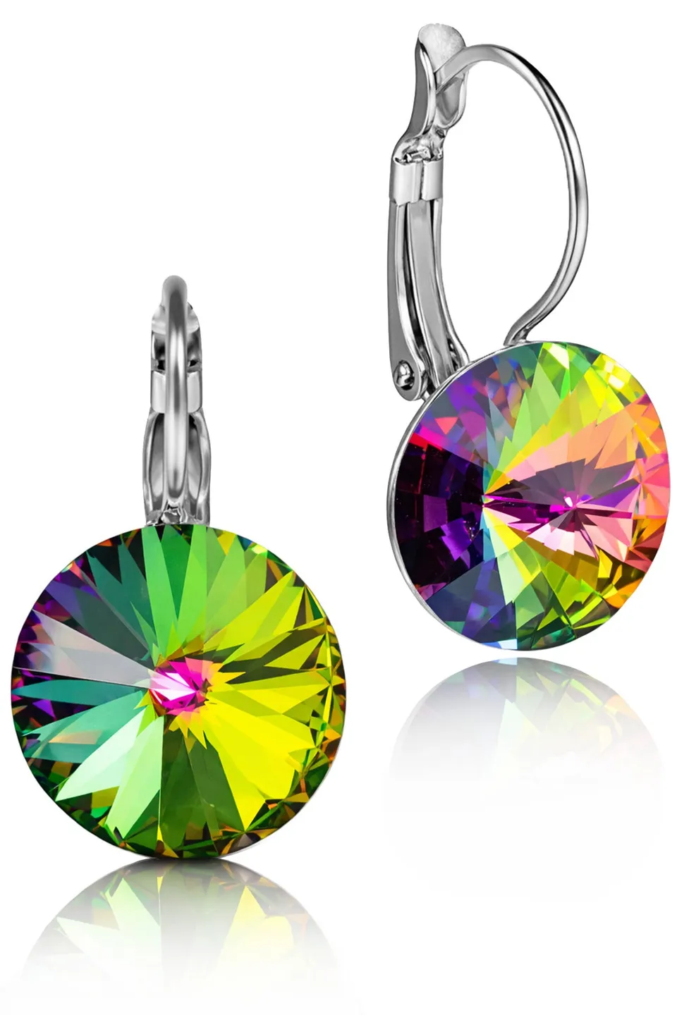trachtenland-luisia-rivoli-ohrringe-mit-swarovski-kristallen-14-mm-vitrail-mediu image 1