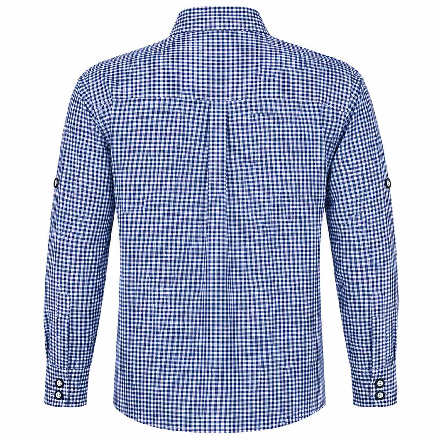isar-trachten-kinder-trachtenhemd-dominik-48300-marineblau-kariert image 2