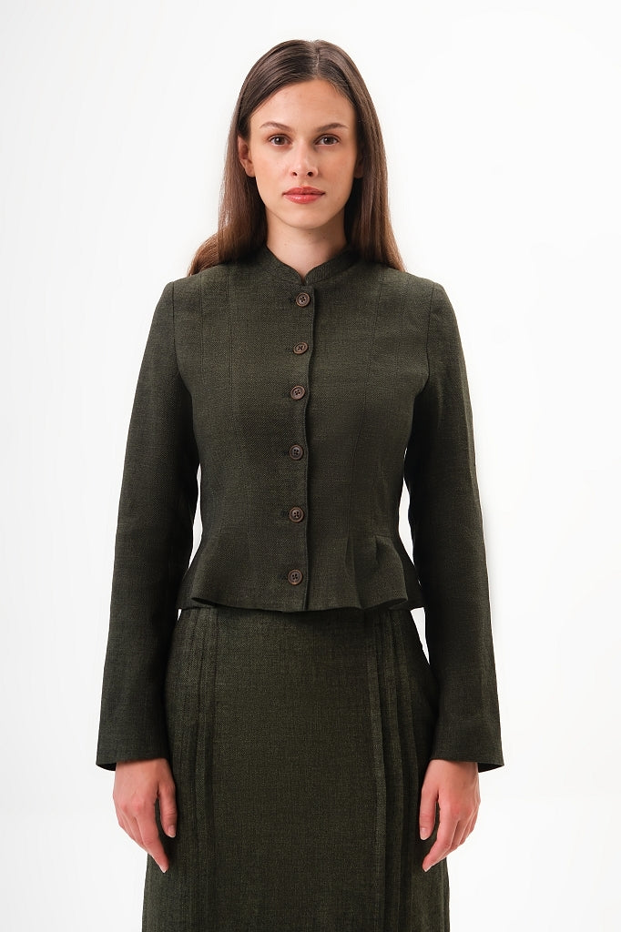 felicitas-damen-jacke-jadelyn-leinenmischung-kurz image 1