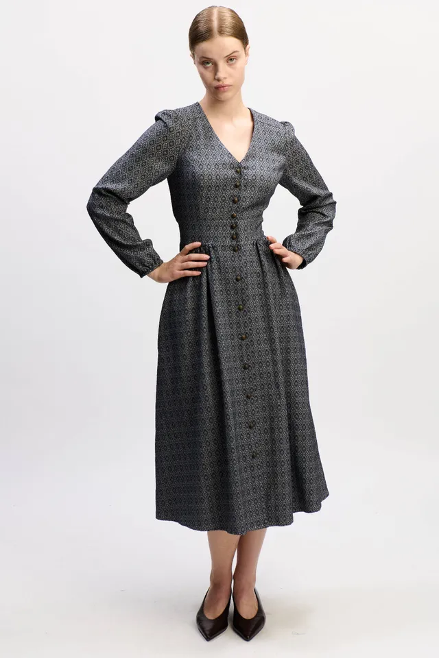 felicitas-karlinda-damen-kleid-jacquard image 1