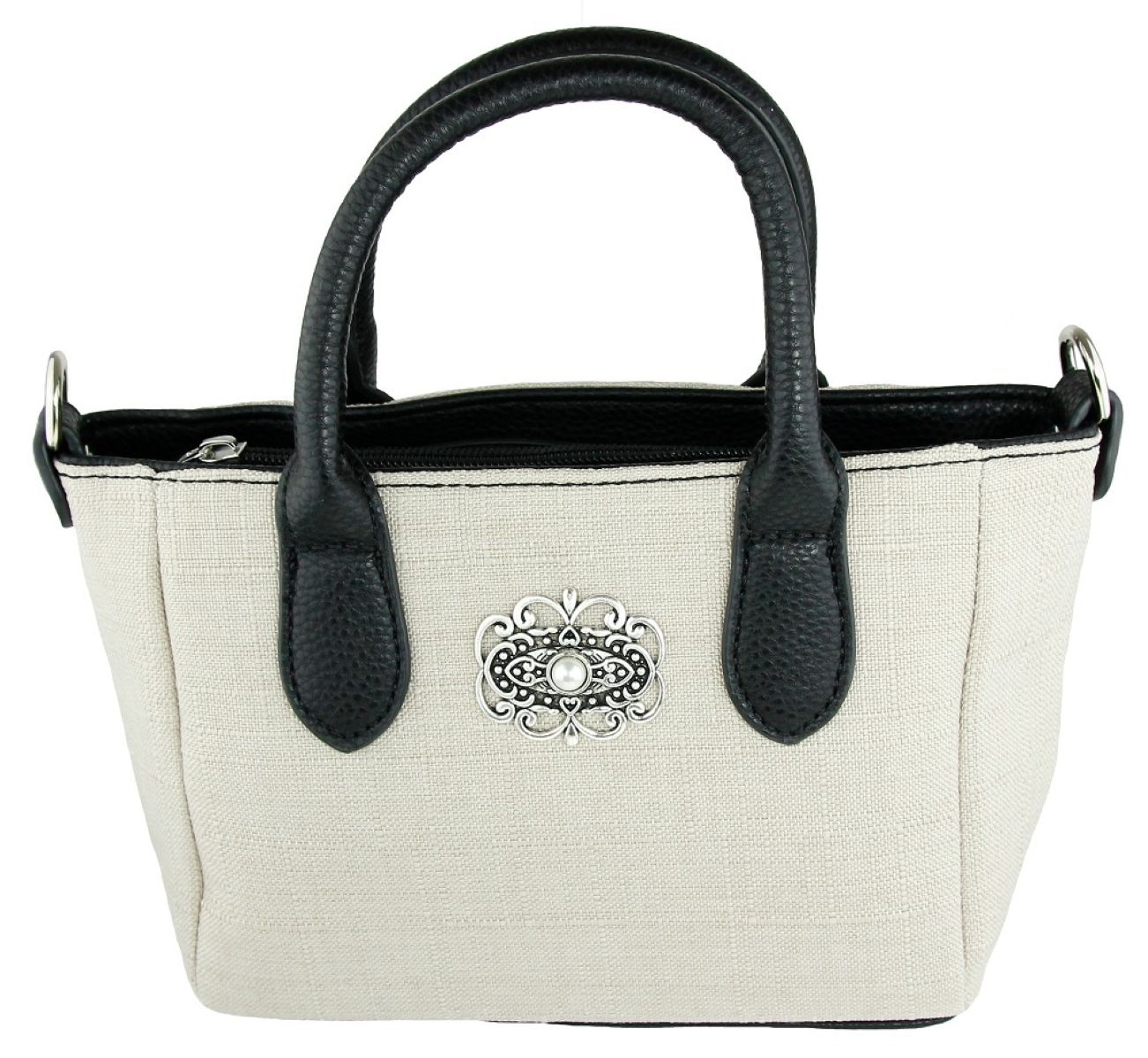 trachtenland-handtasche-katrina-mit-metallapplikation-beige image 1
