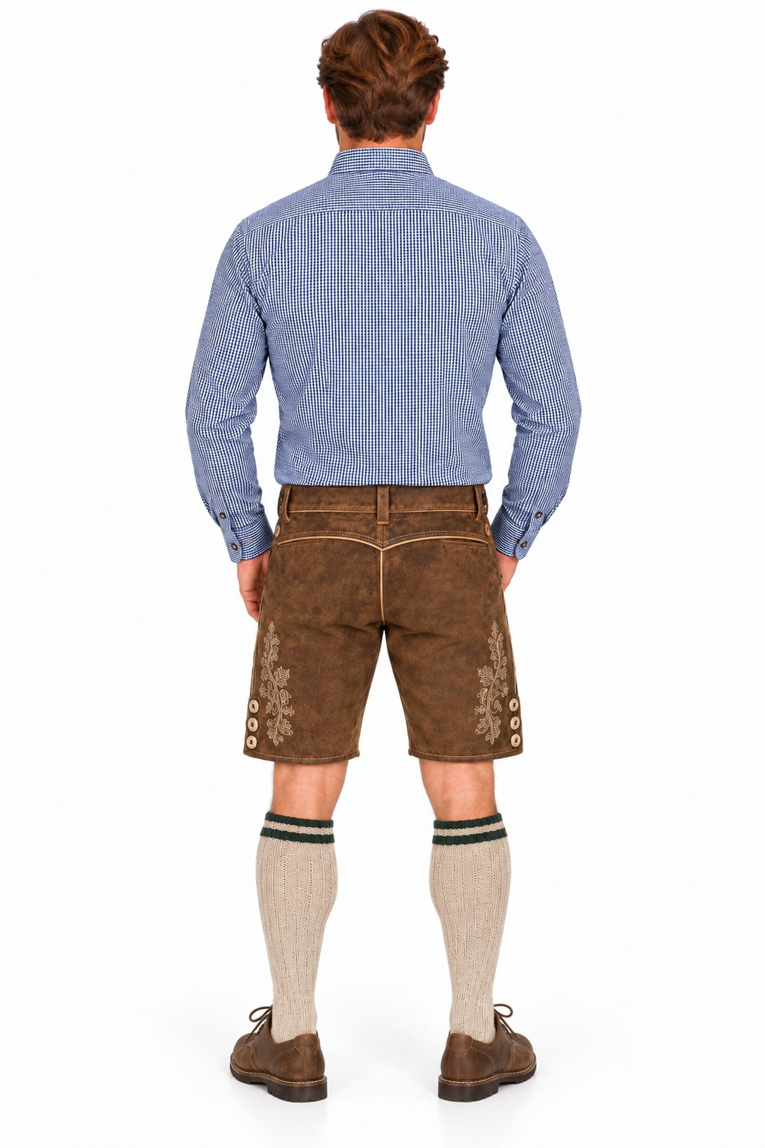 trachtenland-maddox-herren-trachtenhemd-hemd-47-navy-blau-kariert-button-down image 5