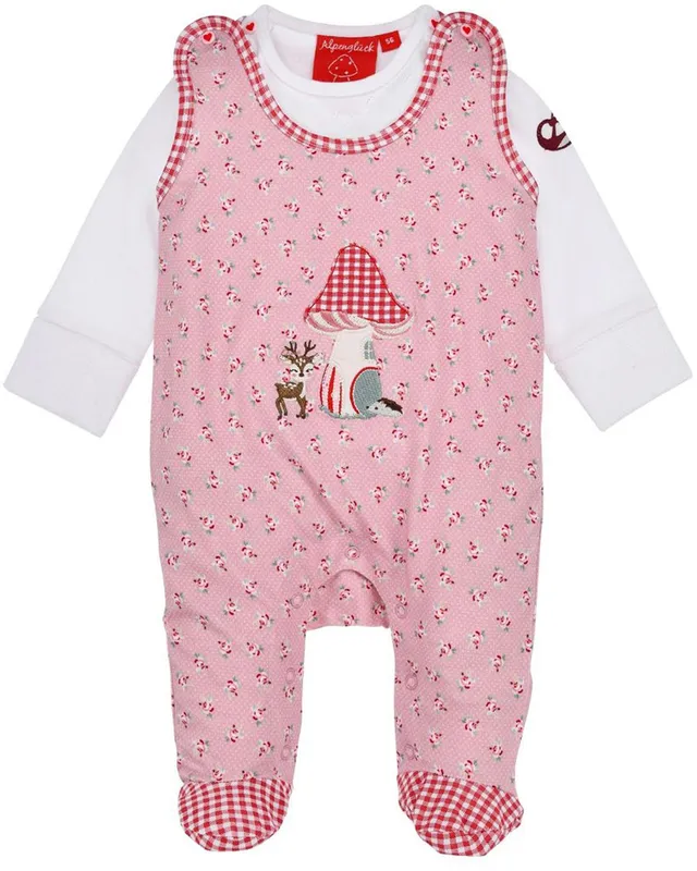 bondi-baby-strampler-blumenallover-86928-rose-2-teilig image 1