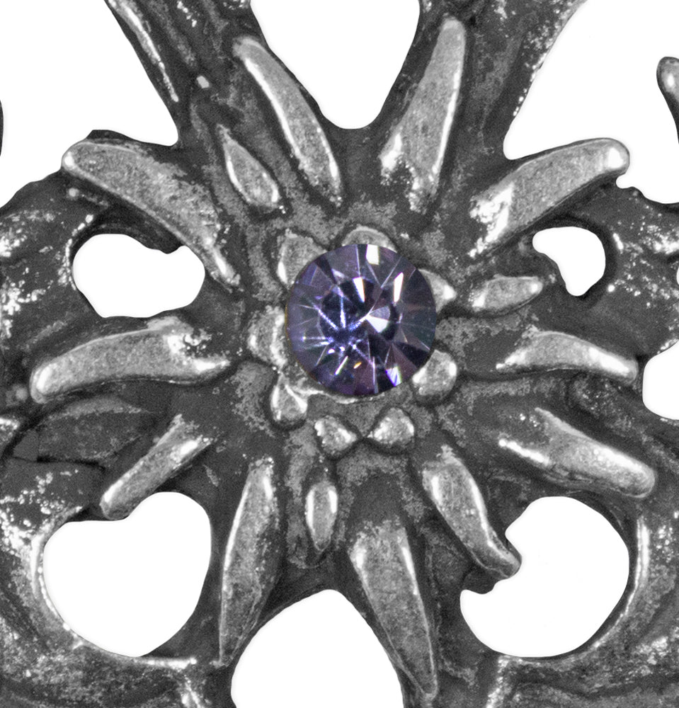 trachtenland-charivari-kette-mit-herz-und-edelweiss-flieder-silber image 5