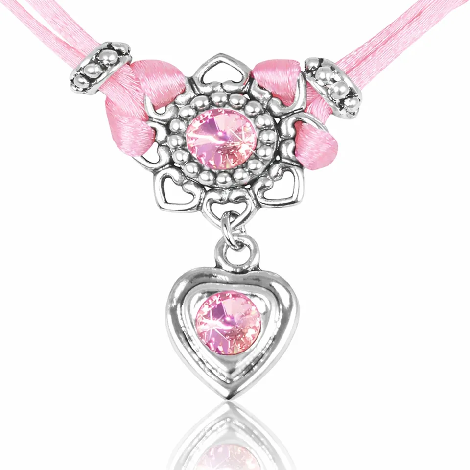 luisia-halskette-chiara-herzbl-te-mit-swarovski-kristallen-rosa image 1