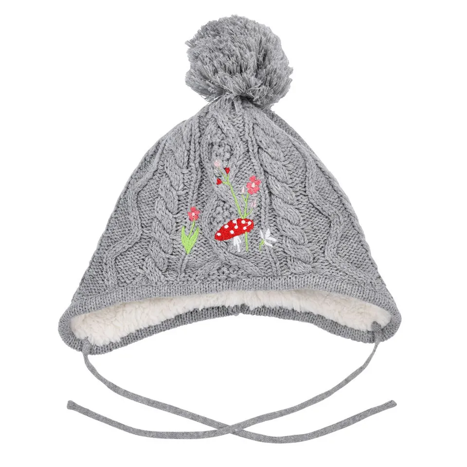 trachtenland-bondi-baby-strickm-tze-pilz-86682-grey-melange image 1