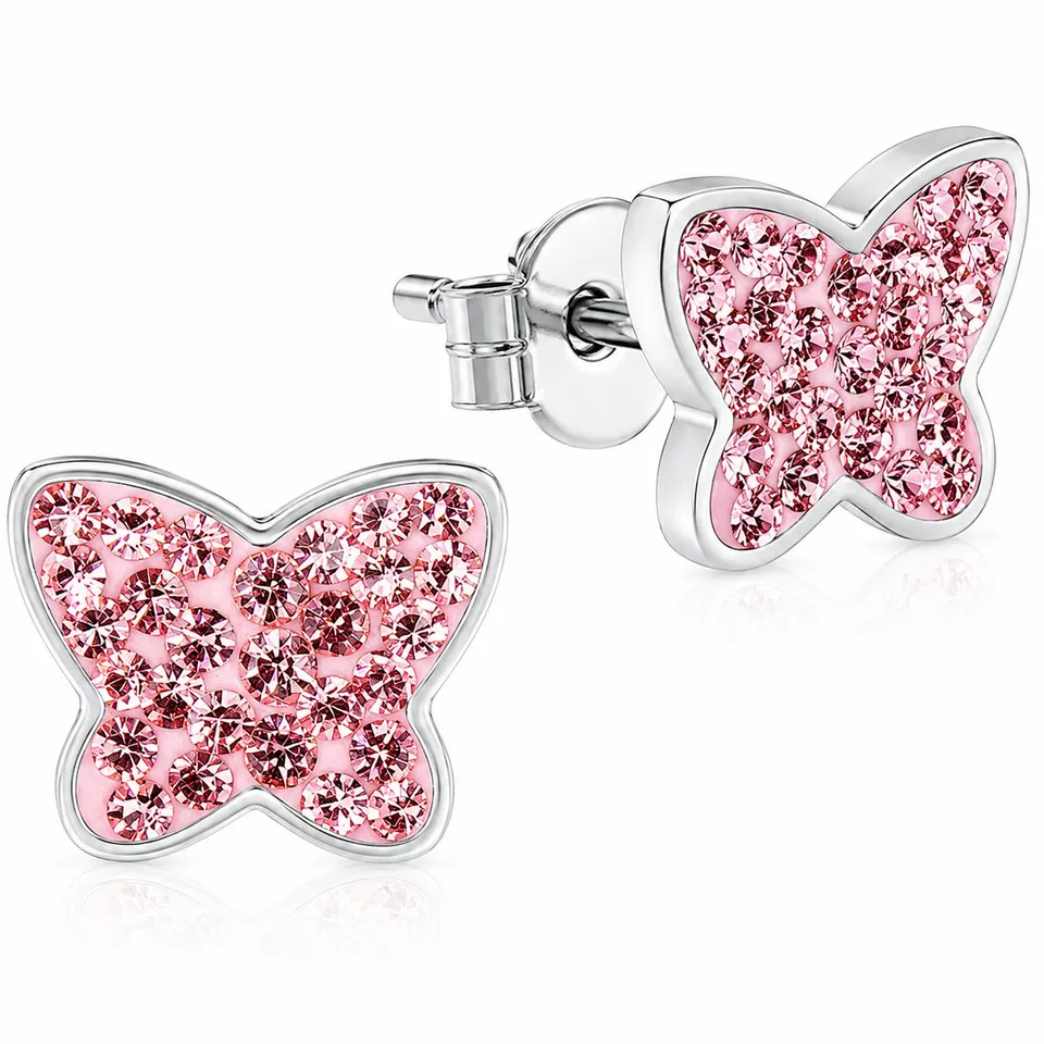 luisia-ohrringe-schmetterling-mit-swarovski-kristallen-925-silber-rosa image 1