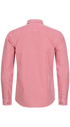 n-bler-trachtenhemd-herren-rudi-langarm-slim-fit-rot-kariert image 8